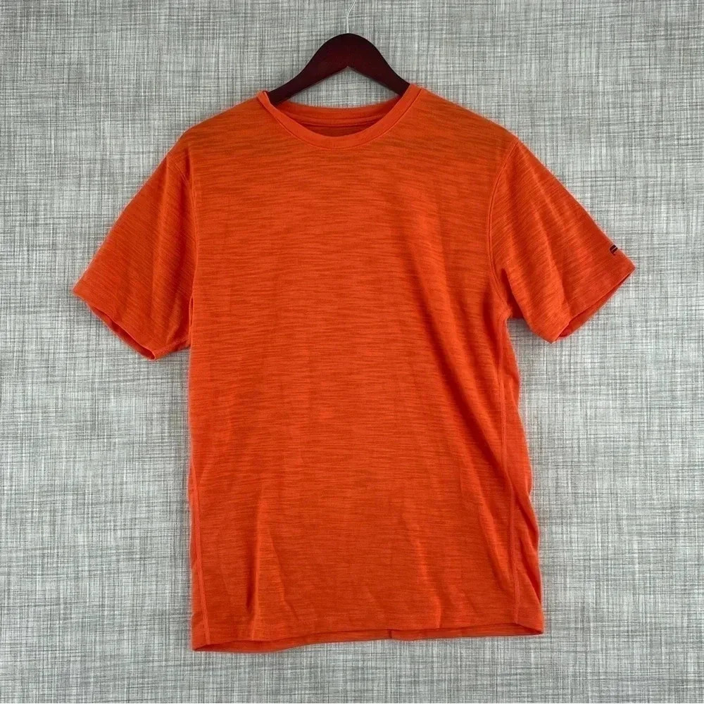 Fabletics Mens Size M short sleeve shirt orange 3001